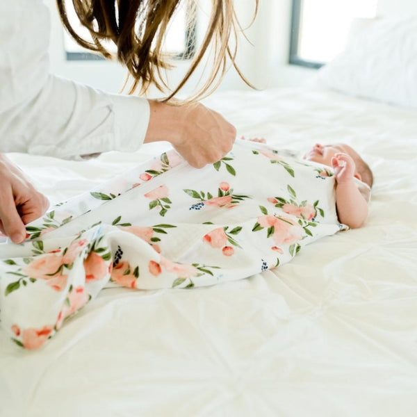 Little Unicorn Cotton Muslin Sleep Bag - Watercolor Roses
